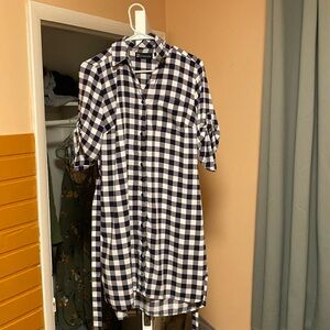 NY&C checkered shirt dress